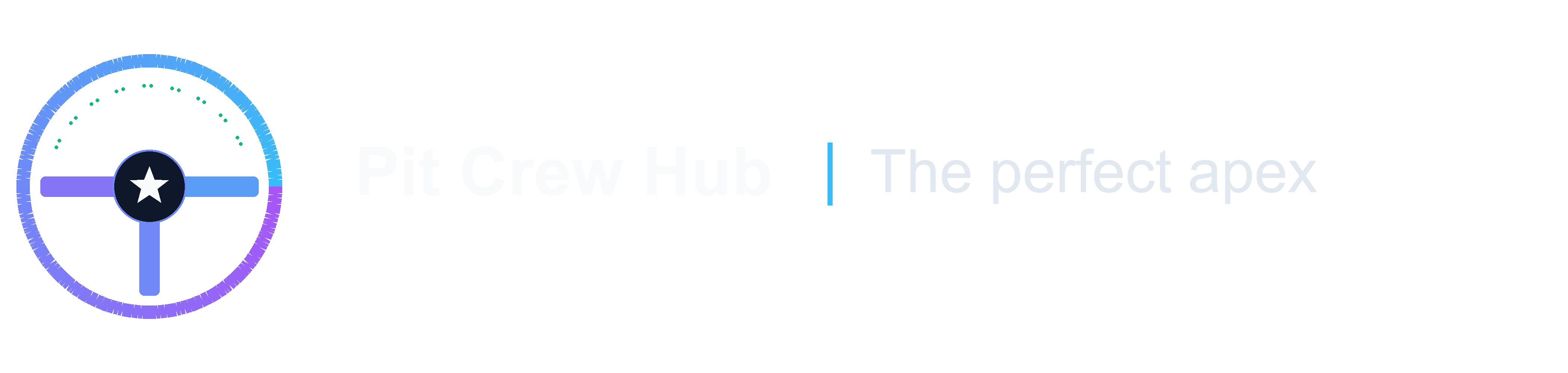 Pit Crew Hub Slogan Logotype